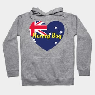 Hervey Bay QLD Australia Australian Flag Heart Hoodie